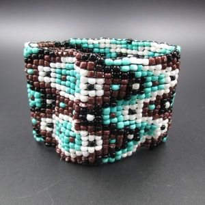 Vintage Cute Diamond Pattern Beaded Bracelet